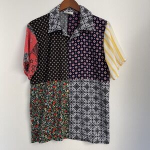 Weiv shirts mens size small Multi pattern cam collar button summer beach comfort